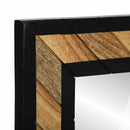 vidaXL Fali tükör tükörrel Fekete és Barna 50 x 2 x 90 cm Tömör Akácfa