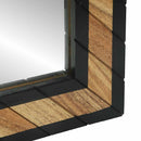 vidaXL Fali tükör tükörrel Fekete és Barna 50 x 2 x 90 cm Tömör Akácfa