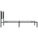 vidaXL fekete fém ágykeret fejtámlával 90 x 190 cm