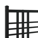vidaXL fekete fém ágykeret fejtámlával 120 x 200 cm