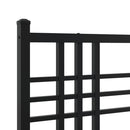 vidaXL fekete fém ágykeret fejtámlával 135 x 190 cm