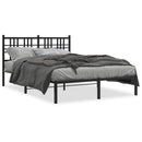 vidaXL fekete fém ágykeret fejtámlával 135 x 190 cm