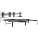 vidaXL fekete fém ágykeret fejtámlával 183 x 213 cm