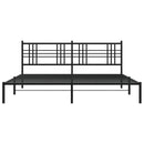 vidaXL fekete fém ágykeret fejtámlával 183 x 213 cm