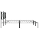 vidaXL fekete fém ágykeret fejtámlával 183 x 213 cm