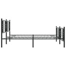 vidaXL fekete fém ágykeret fej- és lábtámlával 193 x 203 cm