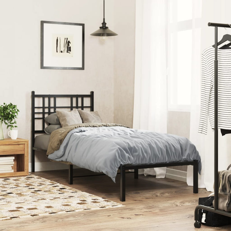 vidaXL fekete fém fejtámla 75 cm