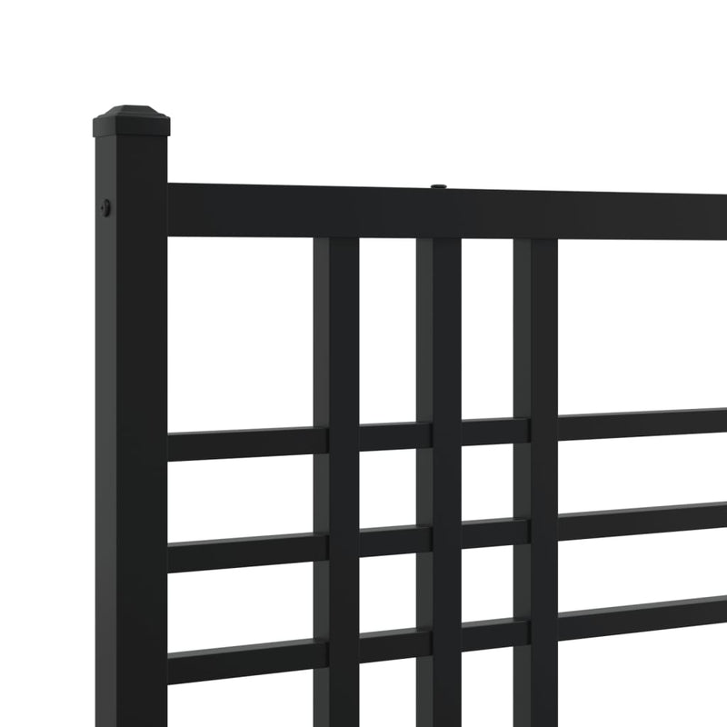 vidaXL fekete fém fejtámla 75 cm