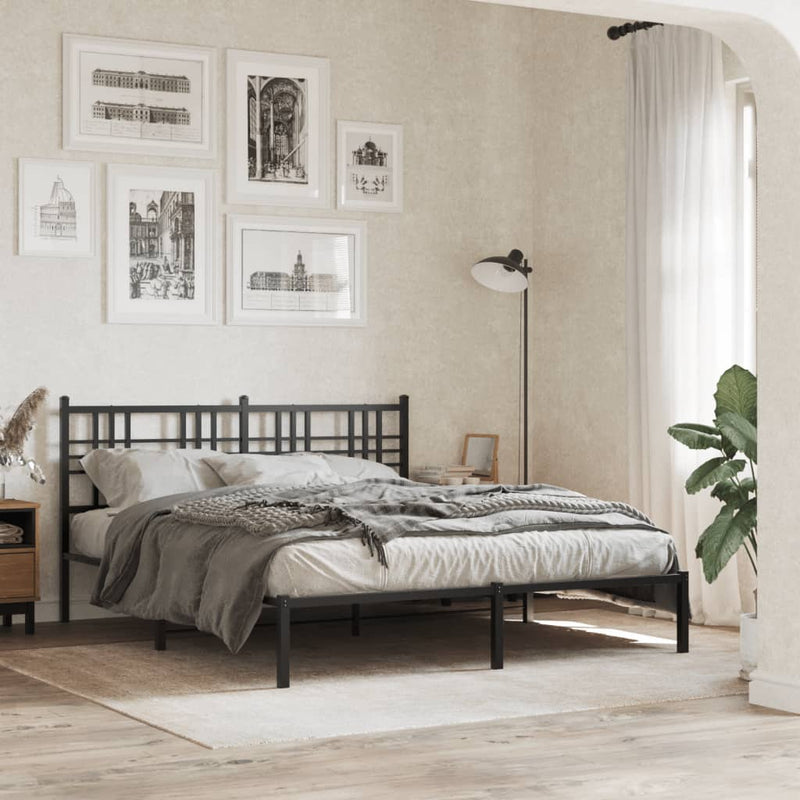 vidaXL fekete fém fejtámla 160 cm