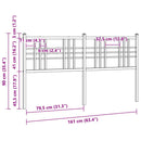 vidaXL fekete fém csere fejtámla 160 cm