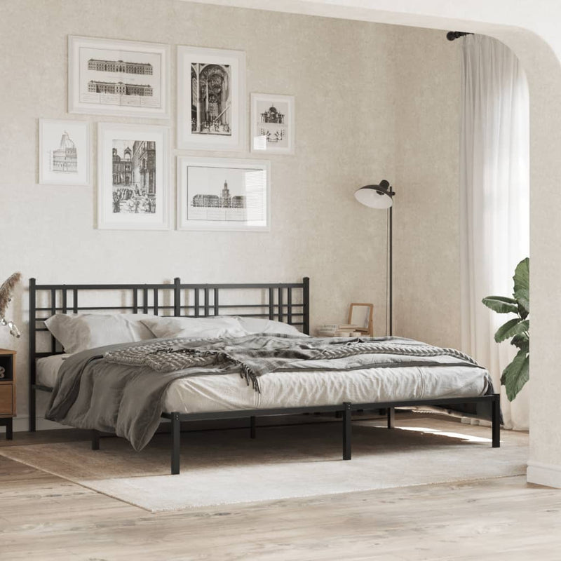 vidaXL fekete fém fejtámla 180 cm