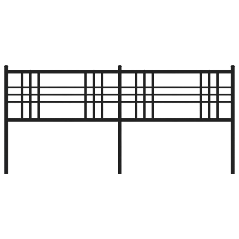 vidaXL fekete fém fejtámla 200 cm