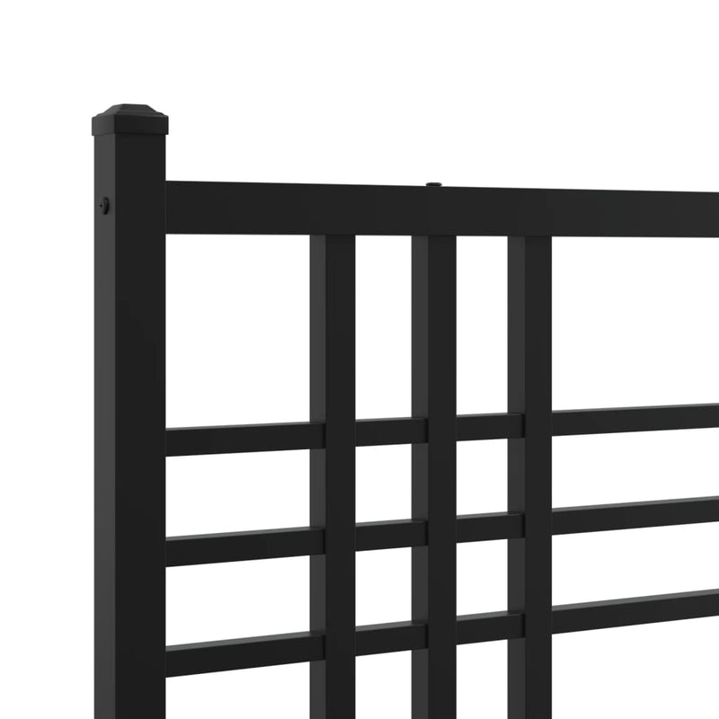 vidaXL fekete fém fejtámla 200 cm