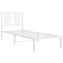 vidaXL fehér fém ágykeret fejtámlával 80x200 cm