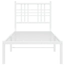 vidaXL fehér fém ágykeret fejtámlával 80x200 cm