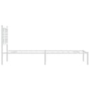 vidaXL fehér fém ágykeret fejtámlával 80x200 cm