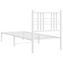 vidaXL fehér fém ágykeret fejtámlával 80x200 cm