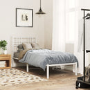 vidaXL fehér fém ágykeret fejtámlával 80x200 cm
