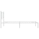 vidaXL fehér fém ágykeret fejtámlával 107x203 cm