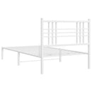 vidaXL fehér fém ágykeret fejtámlával 107x203 cm