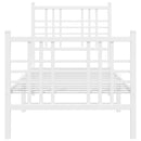 vidaXL fehér fém ágykeret fej- és lábtámlával 80x200 cm