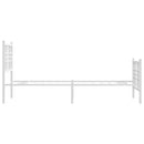 vidaXL fehér fém ágykeret fej- és lábtámlával 80x200 cm