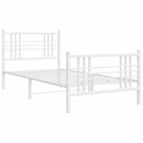 vidaXL fehér fém ágykeret fej- és lábtámlával 90 x 190 cm