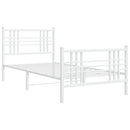 vidaXL fehér fém ágykeret fej- és lábtámlával 107 x 203 cm