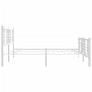 vidaXL fehér fém ágykeret fej- és lábtámlával 183 x 213 cm
