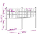 vidaXL fehér fém csere fejtámla 120 cm