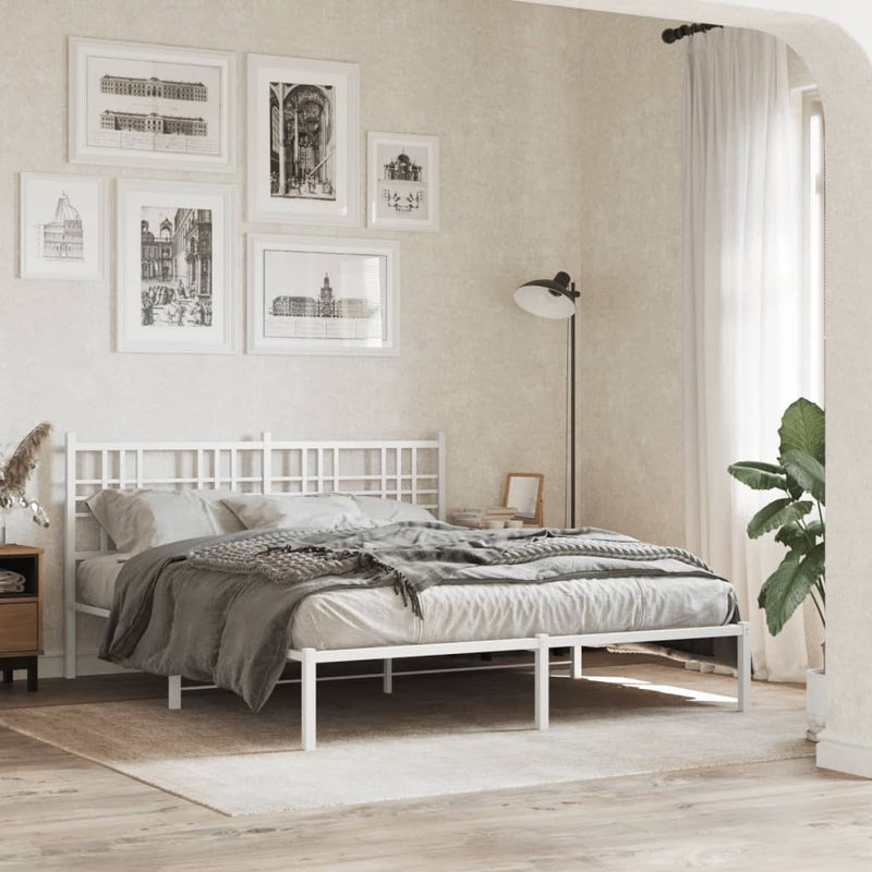 vidaXL fehér fém fejtámla 160 cm