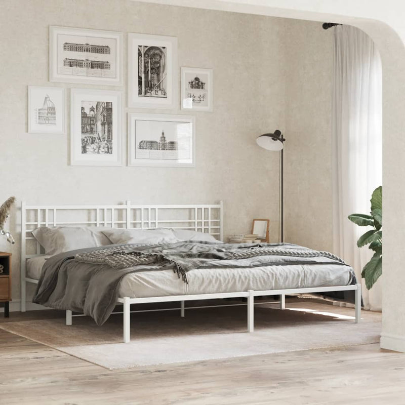 vidaXL fehér fém fejtámla 200 cm