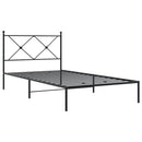 vidaXL fekete fém ágykeret fejtámlával 107 x 203 cm