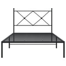 vidaXL fekete fém ágykeret fejtámlával 107 x 203 cm