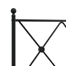 vidaXL fekete fém ágykeret fejtámlával 120 x 200 cm