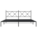 vidaXL fekete fém ágykeret fejtámlával 183 x 213 cm