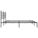 vidaXL fekete fém ágykeret fejtámlával 183 x 213 cm