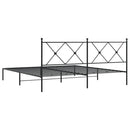 vidaXL fekete fém ágykeret fejtámlával 183 x 213 cm