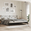 vidaXL fekete fém ágykeret fejtámlával 193 x 203 cm