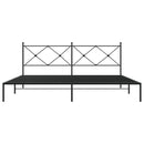 vidaXL fekete fém ágykeret fejtámlával 193 x 203 cm