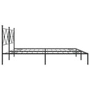 vidaXL fekete fém ágykeret fejtámlával 193 x 203 cm