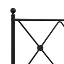 vidaXL fekete fém ágykeret fejtámlával 193 x 203 cm