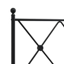vidaXL fekete fém ágykeret fejtámlával 200 x 200 cm