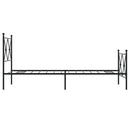 vidaXL fekete fém ágykeret fej- és lábtámlával 75 x 190 cm
