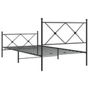 vidaXL fekete fém ágykeret fej- és lábtámlával 100 x 200 cm