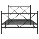 vidaXL fekete fém ágykeret fej- és lábtámlával 107 x 203 cm