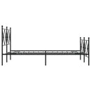 vidaXL fekete fém ágykeret fej- és lábtámlával 120 x 190 cm