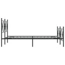 vidaXL fekete fém ágykeret fej- és lábtámlával 120 x 200 cm