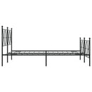 vidaXL fekete fém ágykeret fej- és lábtámlával 137 x 190 cm
