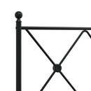 vidaXL fekete fém ágykeret fej- és lábtámlával 137 x 190 cm